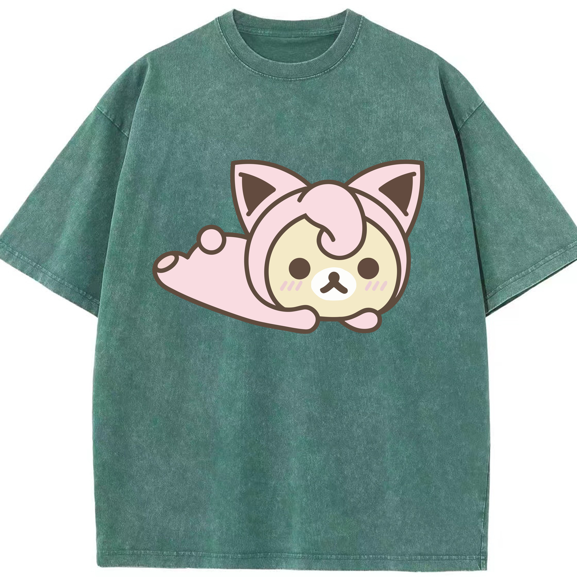 （画像用） リラックマ リラックマ キイロイトリ Rilakkuma Korilakkuma Kiiroitori 綿100% ヴィンテージ風 半袖Tシャツ（フロントプリント）